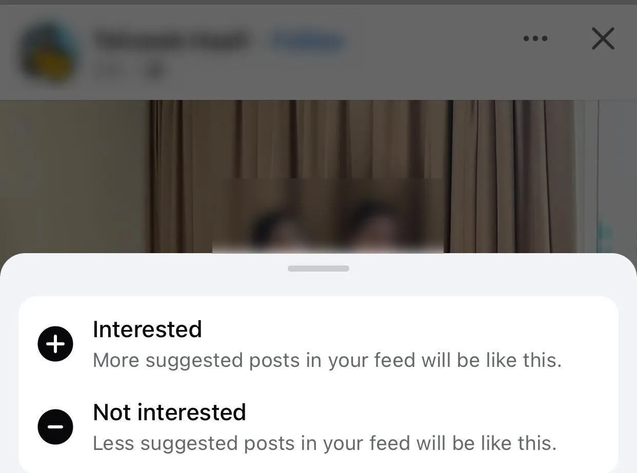 Sử dụng tùy chọn &quot;Không quan tâm&quot; để tinh chỉnh gợi ý bài viết trên Bảng tin Facebook
