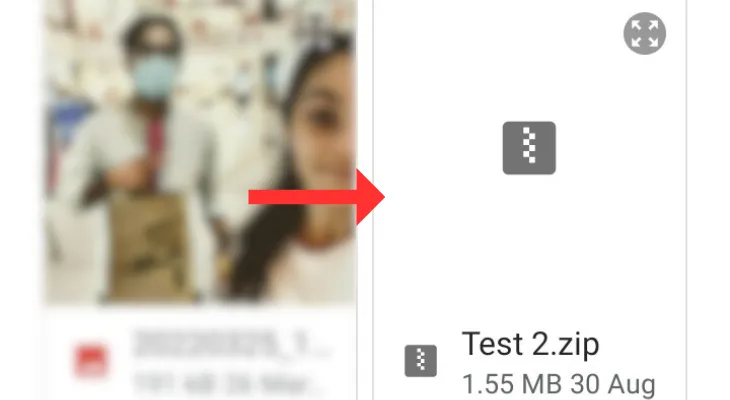 Tệp đã nén trong ứng dụng Tệp của tôi trên điện thoại Android
