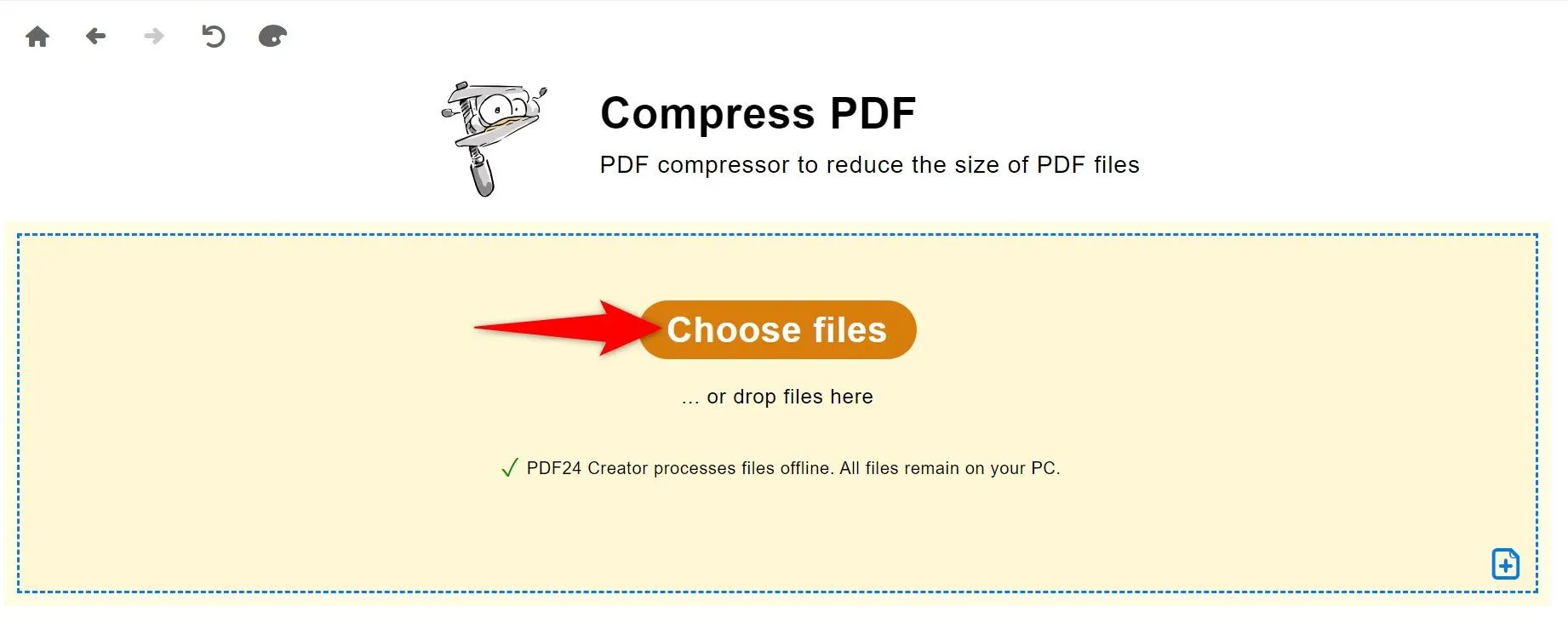 Thêm nhiều file PDF vào PDF24 Creator để nén hàng loạt