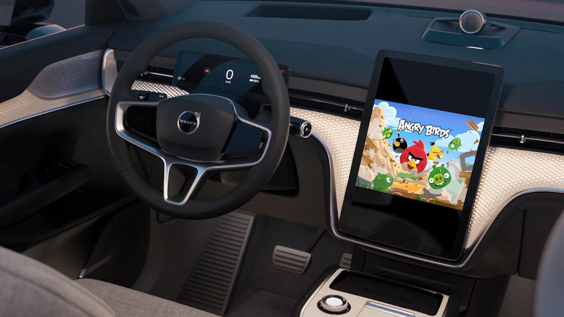 Trải nghiệm game Angry Birds trên màn hình giải trí của xe hơi với Android Automotive