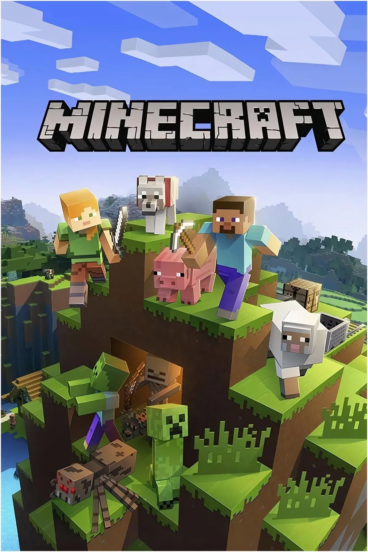 Tuyển tập hình ảnh từ thế giới Minecraft, minh họa tiềm năng cho bộ bài Magic: The Gathering crossover.