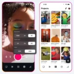 Ứng dụng Edits của Meta với các tính năng chỉnh sửa video chuyên nghiệp và tùy chọn điều chỉnh độ phân giải xuất video.