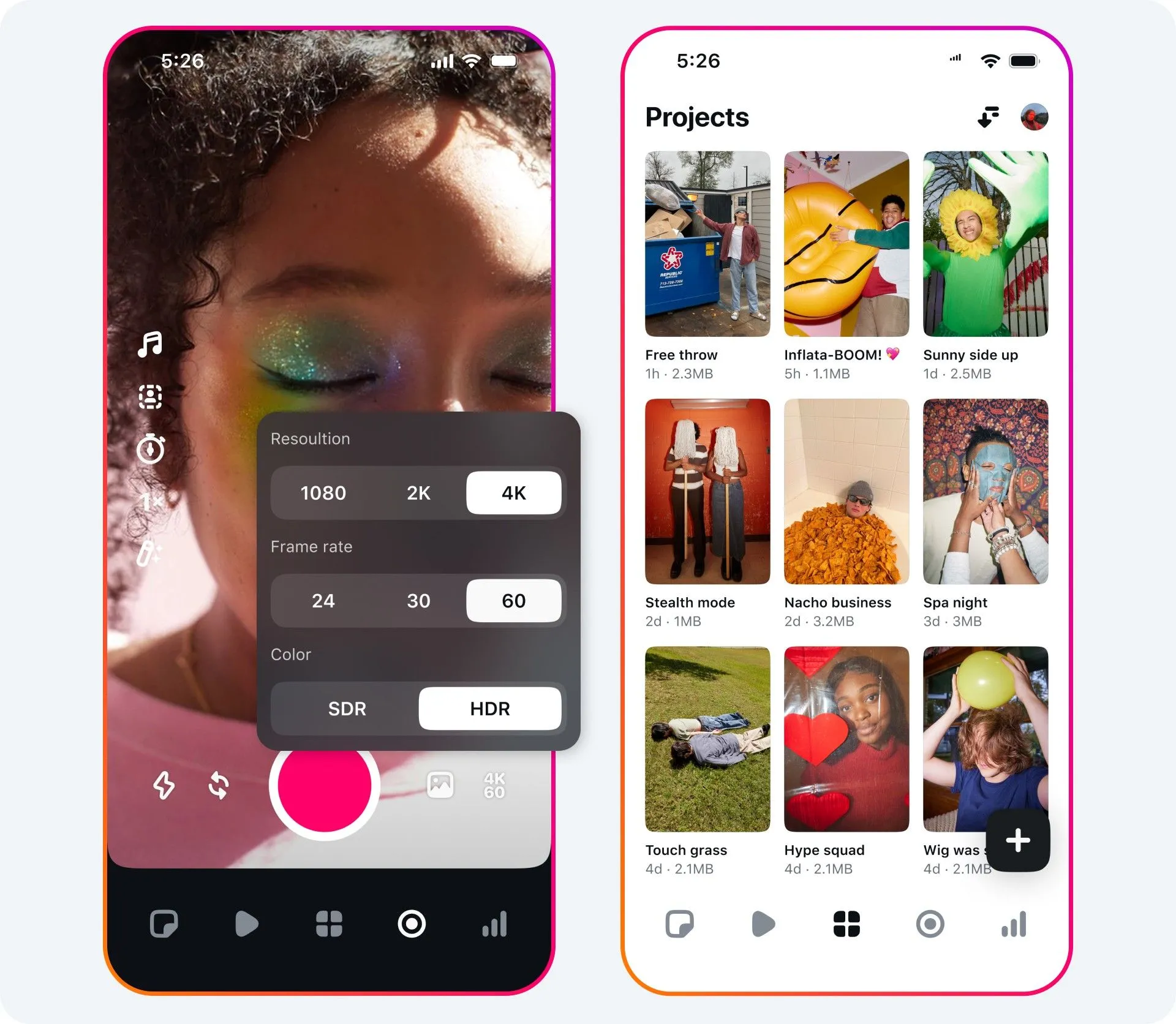 Ứng dụng Edits của Meta với các tính năng chỉnh sửa video chuyên nghiệp và tùy chọn điều chỉnh độ phân giải xuất video.