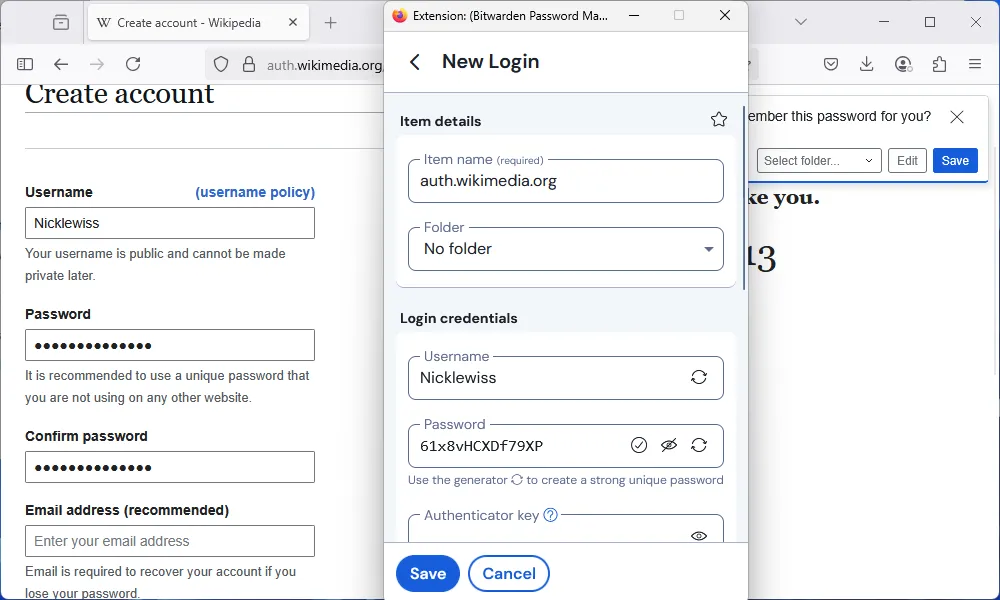 Ví dụ BitWarden tự động lưu và đồng bộ mật khẩu khi đăng nhập trên các thiết bị.