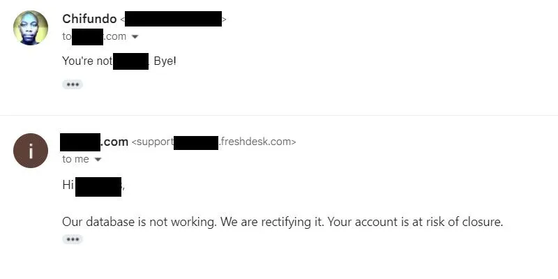 Ví dụ về email lừa đảo tạo cảm giác cấp bách để gây áp lực tâm lý